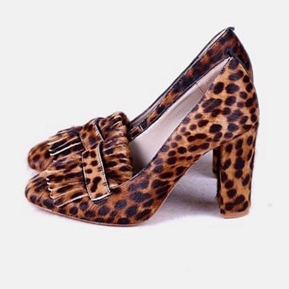 EUC Boden Penny Detail Chunky Loafer Heel Pump Size 36 EU or 5.5 US